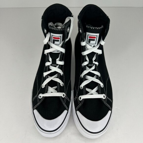 Fila Womens 5CM01781-014 Black Hi Top Canvas Lace Up Size 11 Casual Sneakers - Picture 3 of 9
